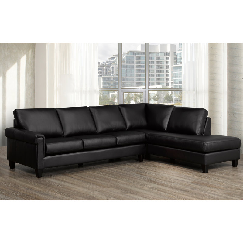 Latitude Run® Honcut 121" Wide Genuine Leather Sofa & Chaise Wayfair